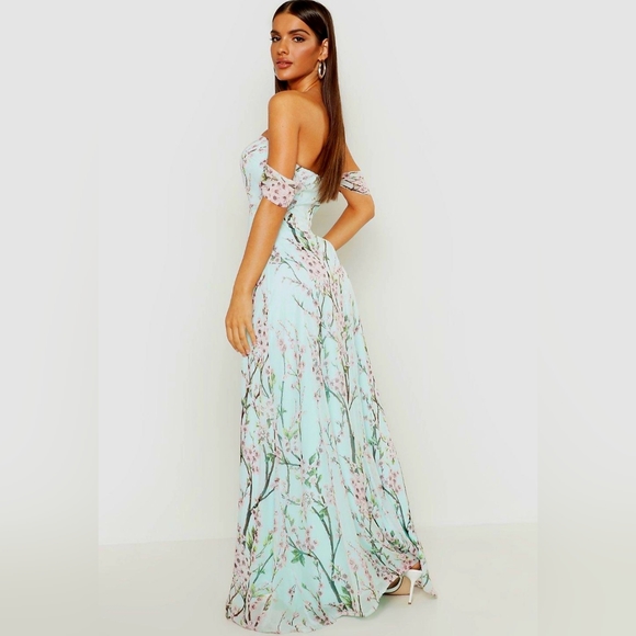 Floral off the shoulder maxi dress - Picture 2 of 4